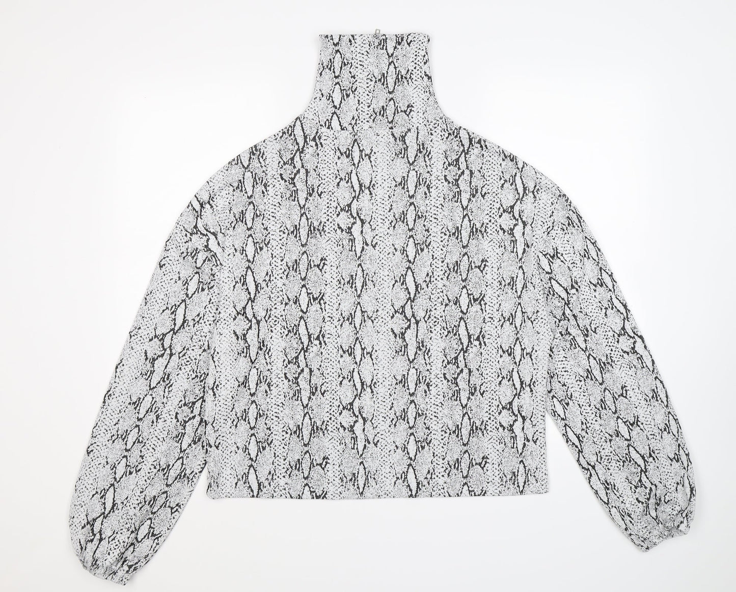 Very Womens Grey Animal Print  Pullover Jumper Size 12  - snake print