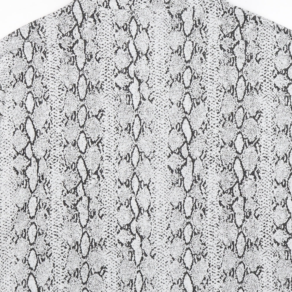 Very Womens Grey Animal Print  Pullover Jumper Size 12  - snake print