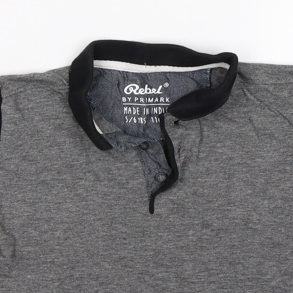 Rebel Boys Grey   Basic Polo Size 4-5 Years