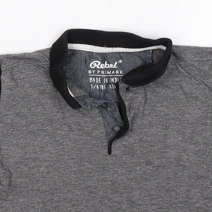 Rebel Boys Grey   Basic Polo Size 4-5 Years