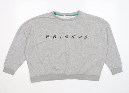 Womens UK Size 14 friends Grey Pullover Sweatshirt