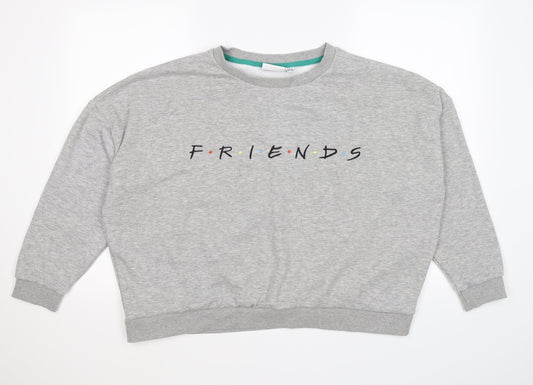 Womens UK Size 14 friends Grey Pullover Sweatshirt