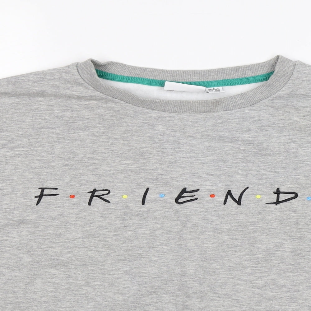 Womens UK Size 14 friends Grey Pullover Sweatshirt