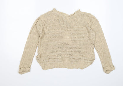 BHS Womens Beige  Knit Cardigan Jumper Size 12
