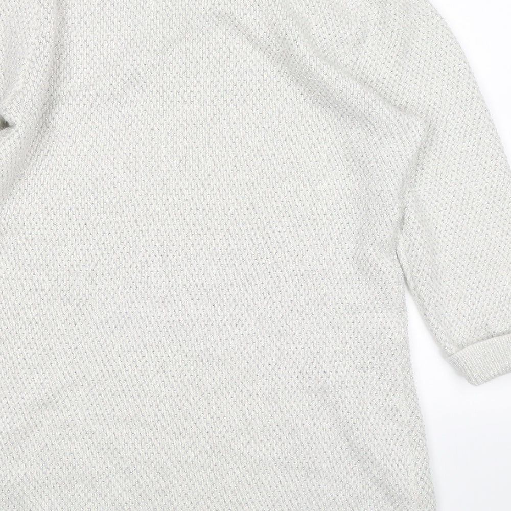 H&M Womens Silver  Knit Pullover Jumper Size L