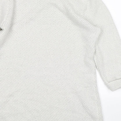 H&M Womens Silver  Knit Pullover Jumper Size L