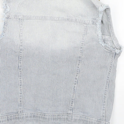 Xhilaration Womens Blue Striped Denim Jacket  Size 6