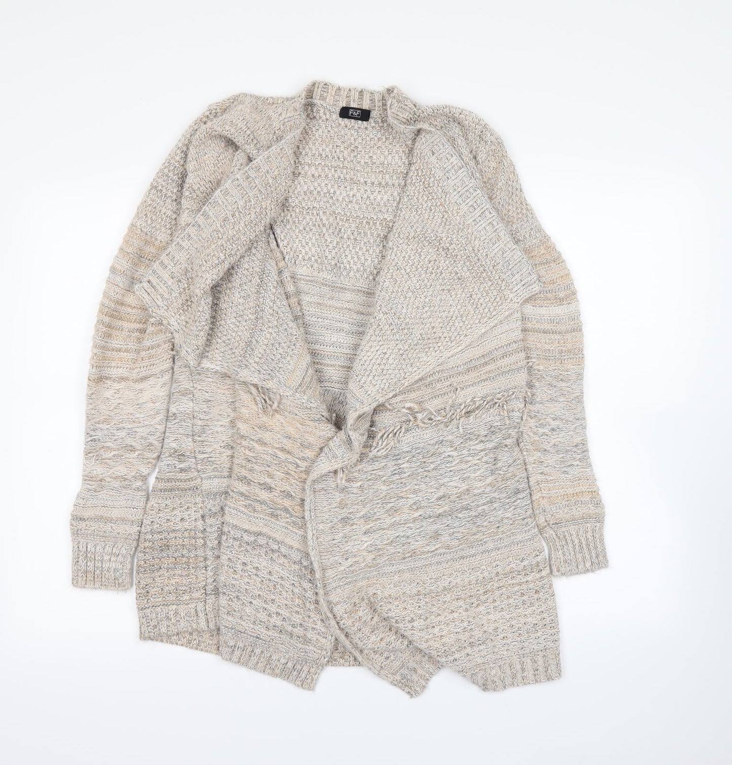 F&F Womens Beige   Cardigan Jumper Size 8