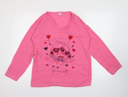 Preworn Womens Pink   Pullover Jumper Size XL