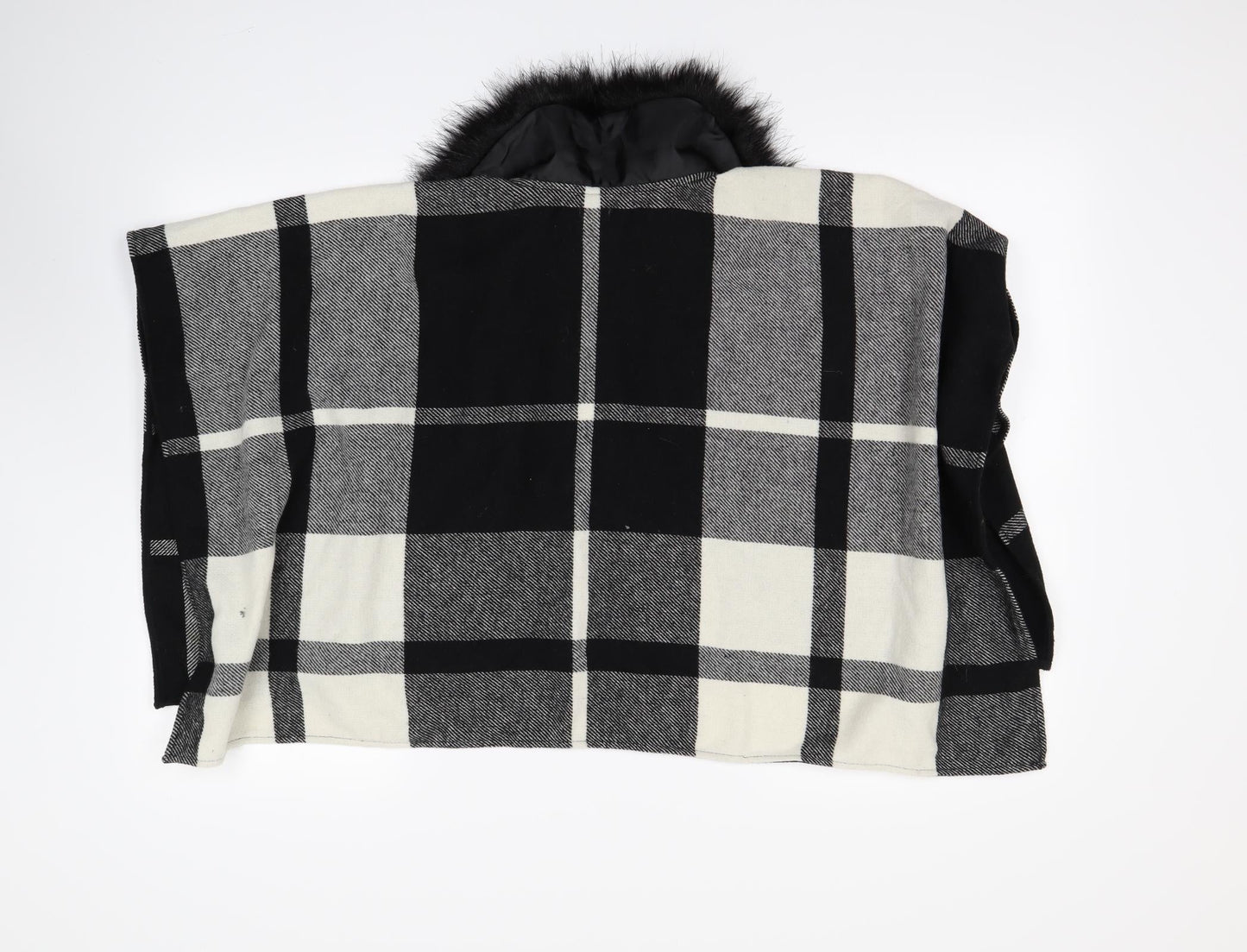 F&F Girls Black Check  Cardigan Jumper Size 7 Years