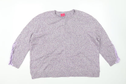 Together Womens Purple   Pullover Jumper Size XL