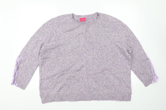 Together Womens Purple   Pullover Jumper Size XL