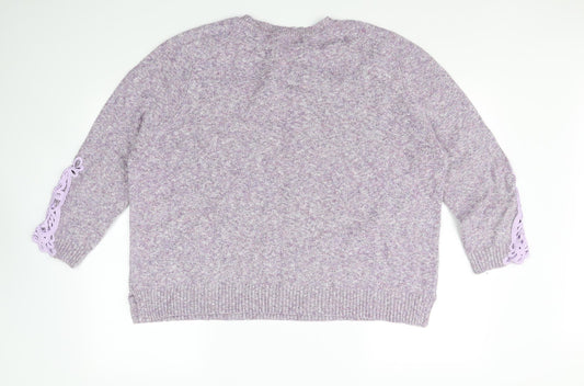 Together Womens Purple   Pullover Jumper Size XL