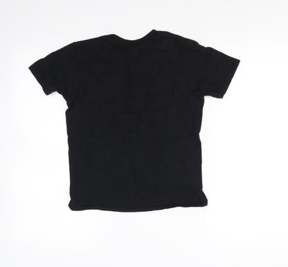 Gildan Boys Black   Basic T-Shirt Size L