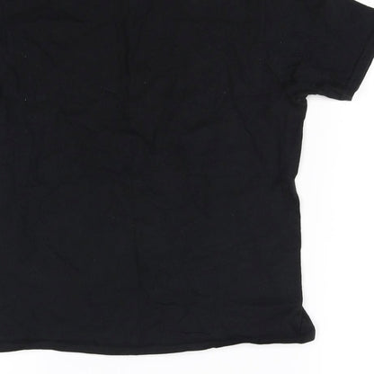 Gildan Boys Black   Basic T-Shirt Size L