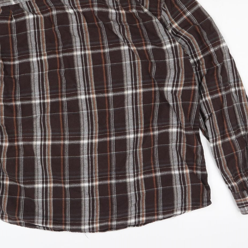 Mangoon Boys Brown Check  Basic Button-Up Size XL