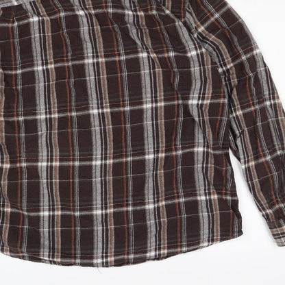 Mangoon Boys Brown Check  Basic Button-Up Size XL