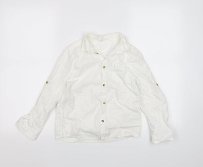 H&M Boys White   Basic Button-Up Size 7 Years