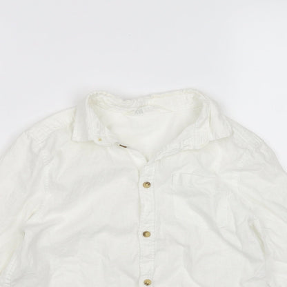 H&M Boys White   Basic Button-Up Size 7 Years
