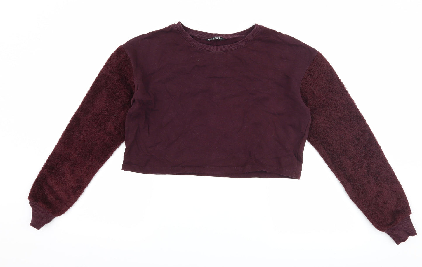 Select Womens Purple   Pullover Sweatshirt Size 12  - cropped