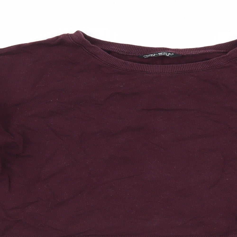 Select Womens Purple   Pullover Sweatshirt Size 12  - cropped