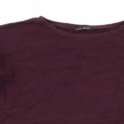 Select Womens Purple   Pullover Sweatshirt Size 12  - cropped