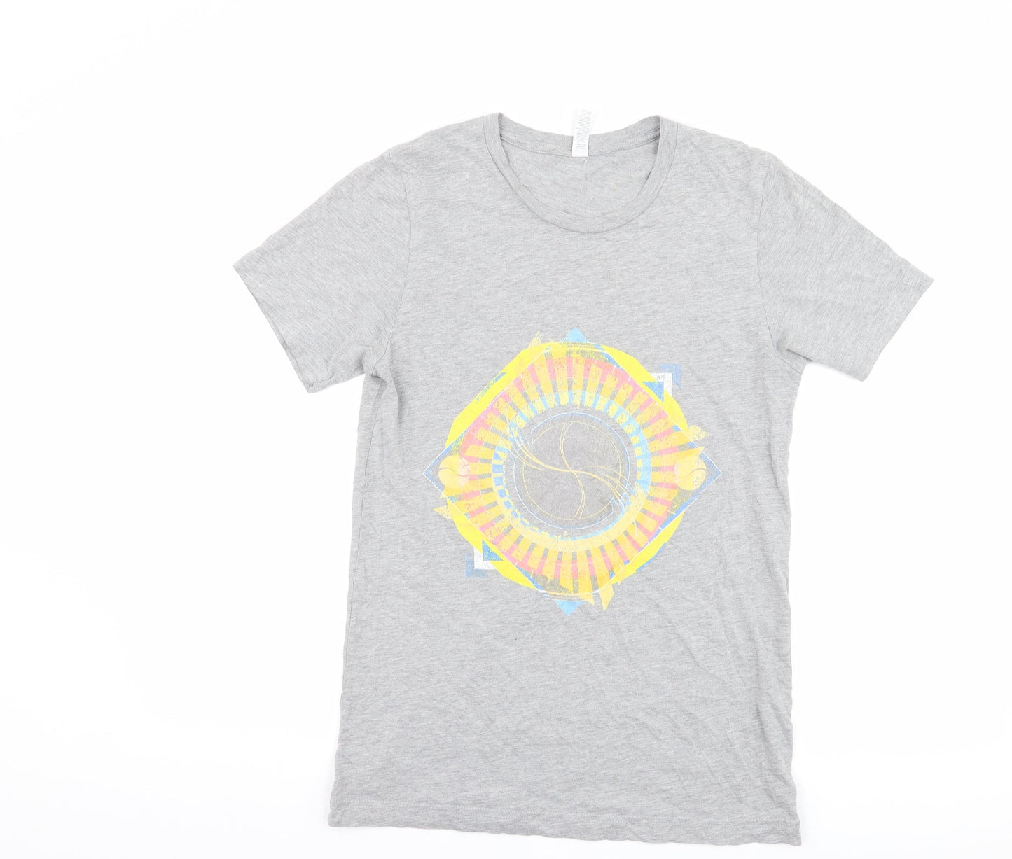 Mens UK Size S Bella + Canvas Grey  T-Shirt