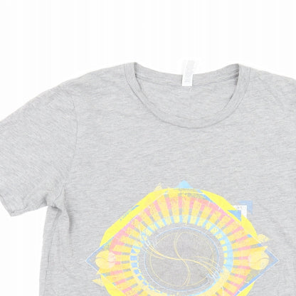 Mens UK Size S Bella + Canvas Grey  T-Shirt