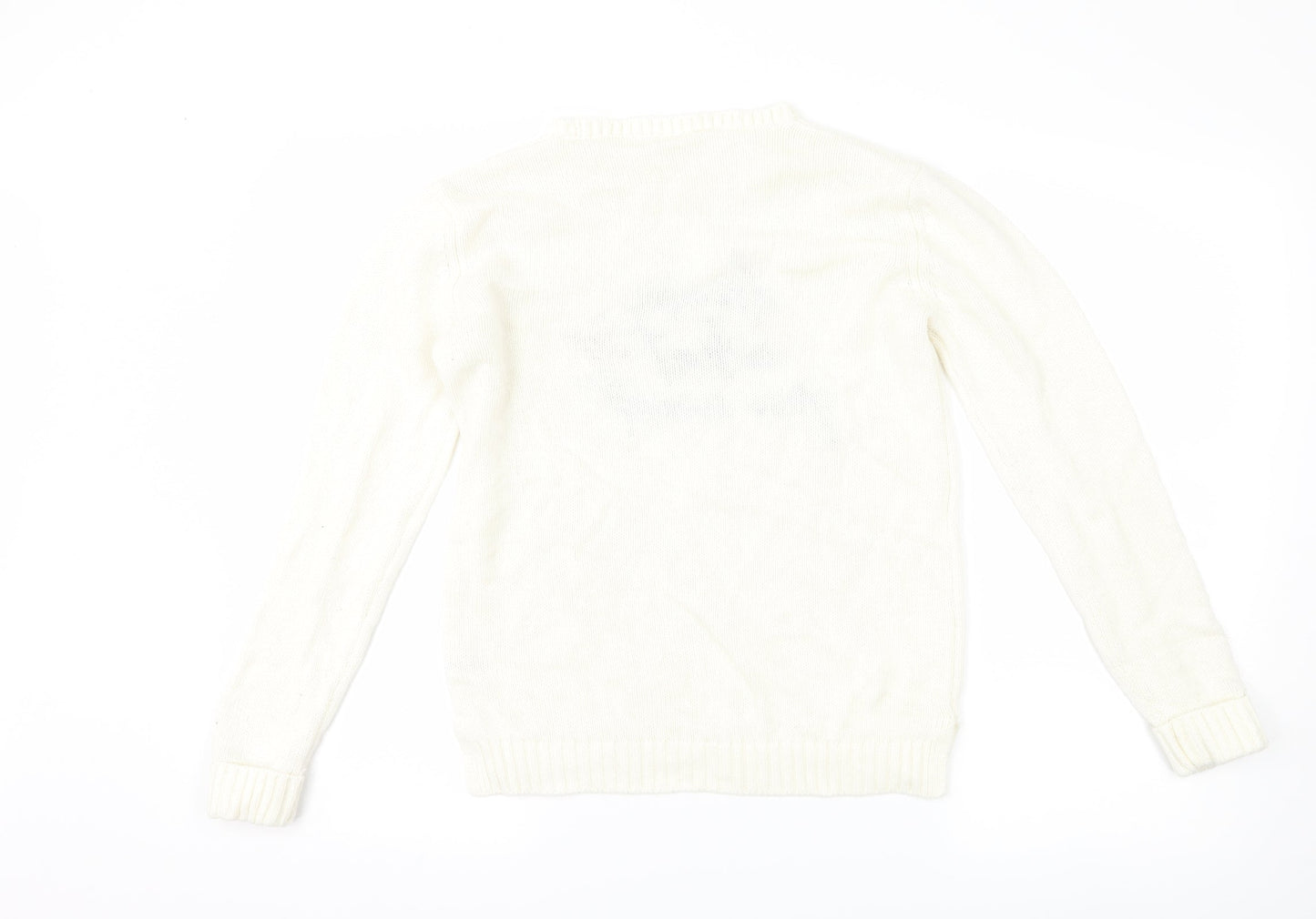 Pep & co Girls White   Pullover Jumper Size 12-13 Years  - Slogan
