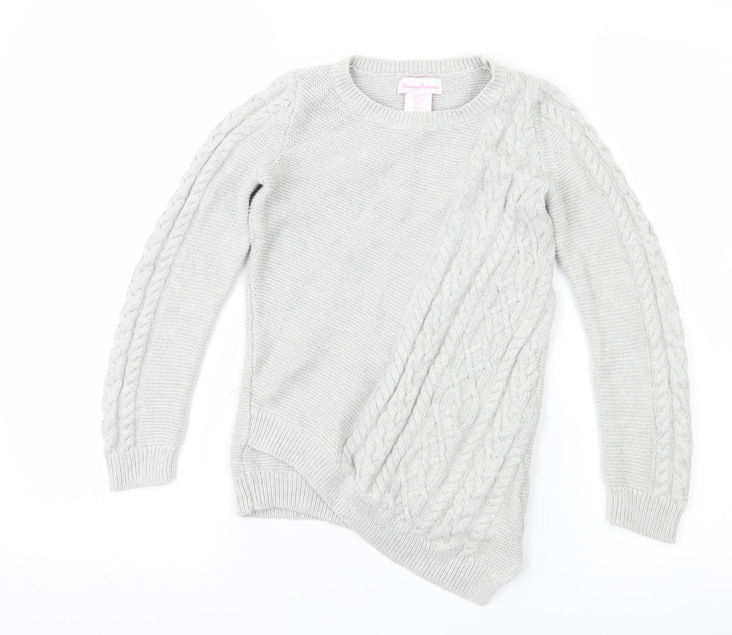 Tommy Bahama Girls Grey   Pullover Jumper Size 7-8 Years