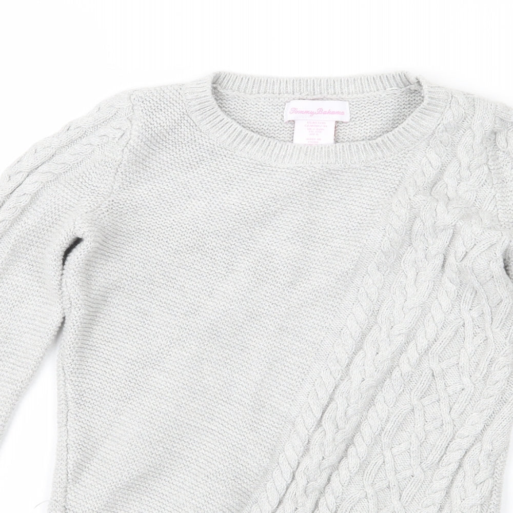 Tommy Bahama Girls Grey   Pullover Jumper Size 7-8 Years