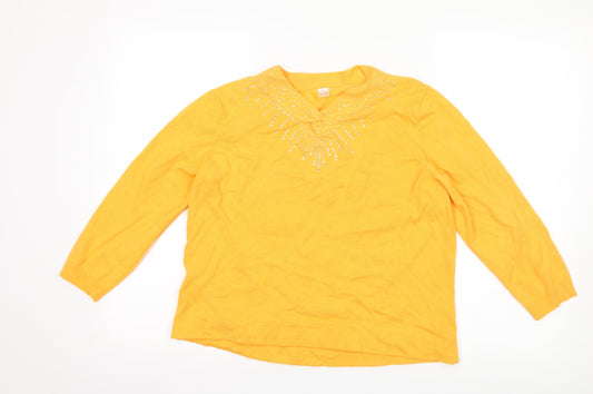 Preworn Womens Yellow   Pullover Jumper Size 14