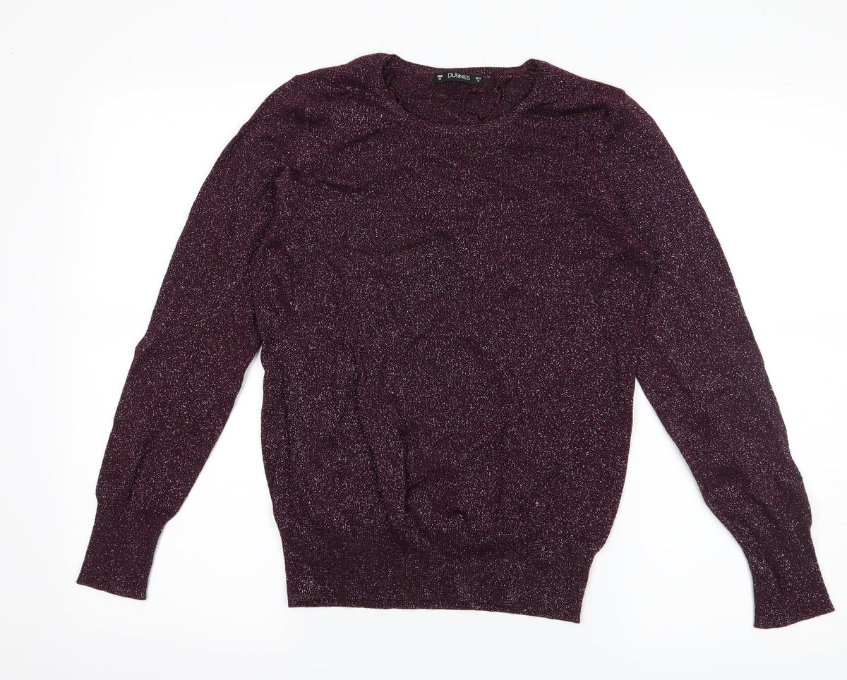 Dunnes Womens Purple   Pullover Jumper Size M