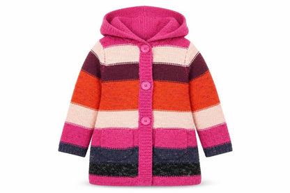 John Lewis Girls Pink Striped  Jacket  Size S