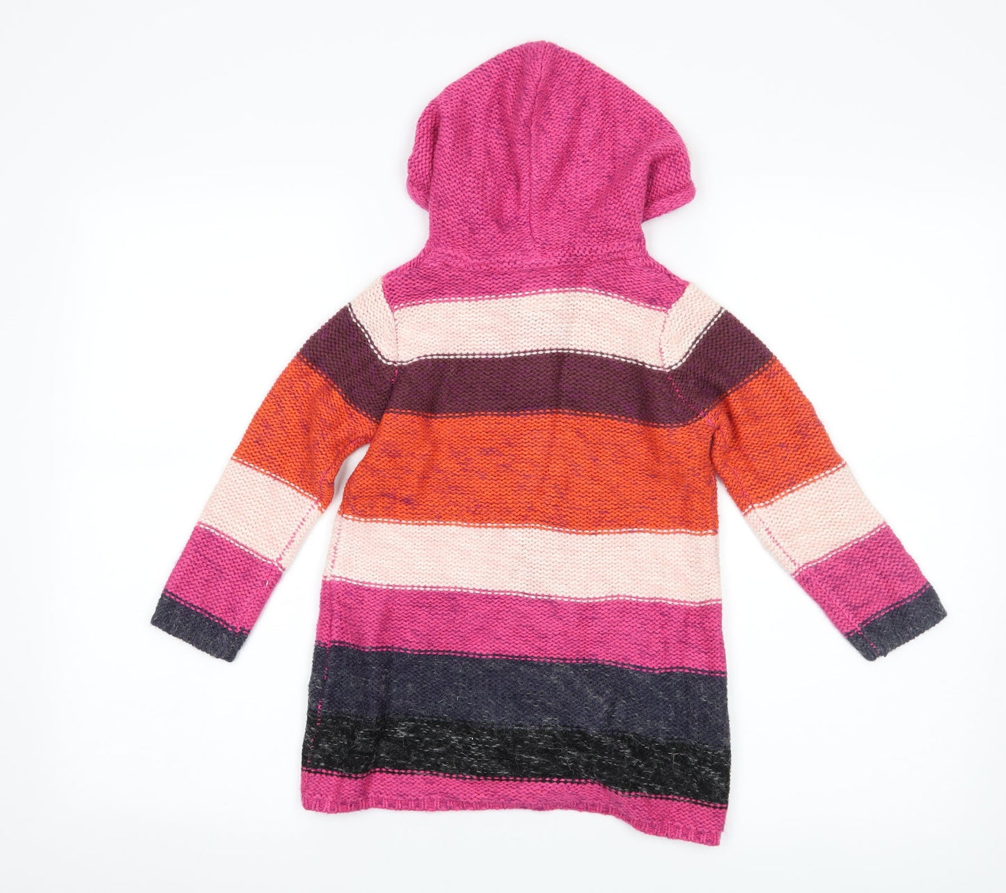John Lewis Girls Pink Striped  Jacket  Size S
