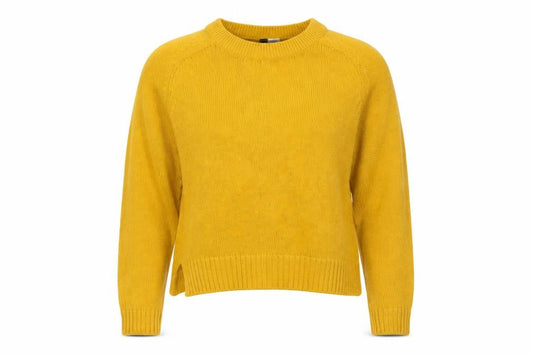Divided Womens Yellow  Knit Pullover Jumper Size S