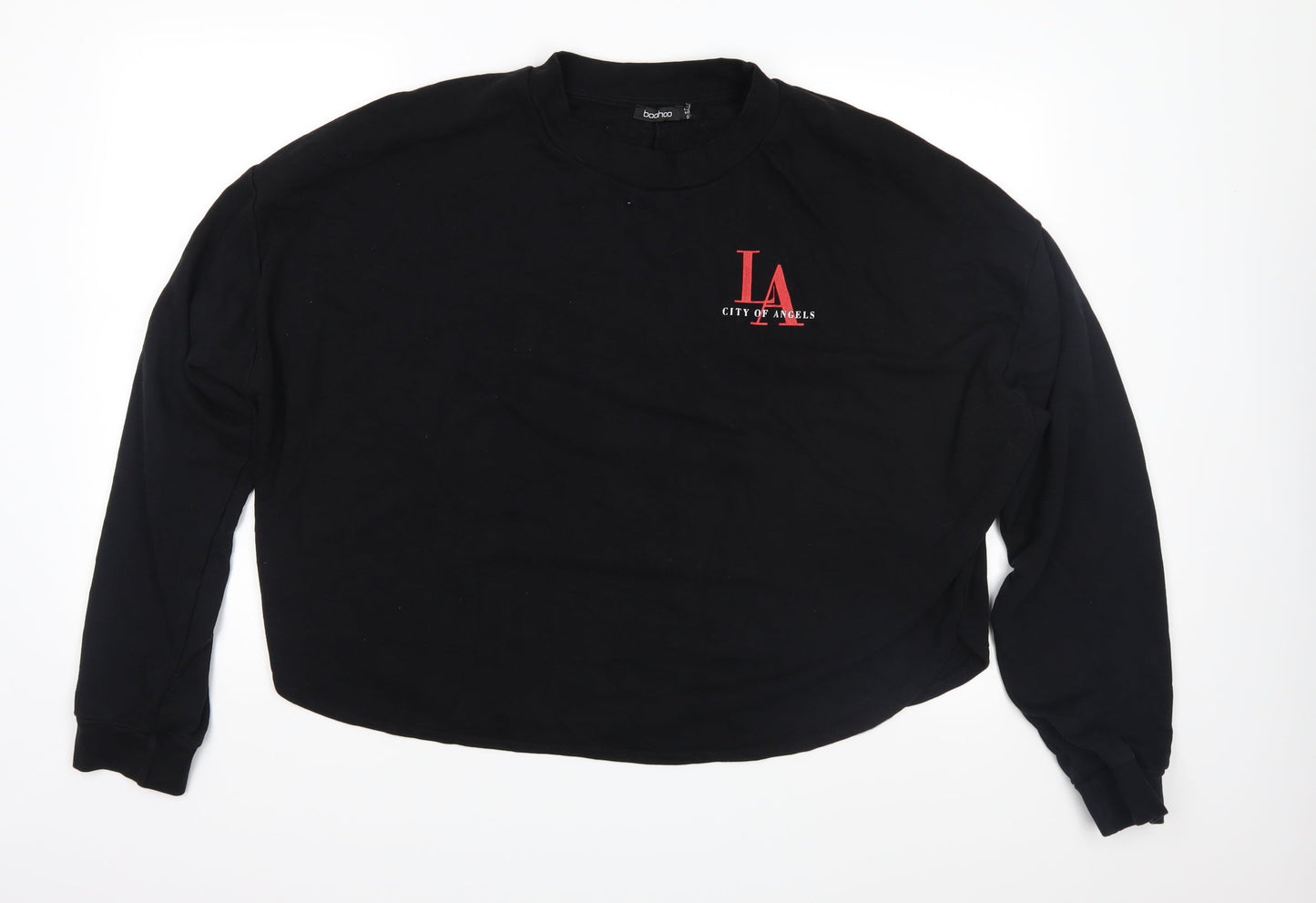 Boohoo Womens Black   Pullover Sweatshirt Size L  - 23