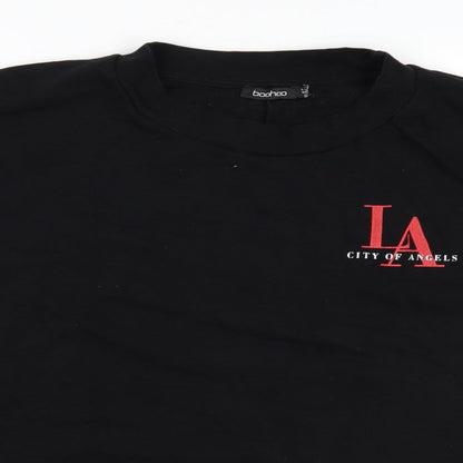 Boohoo Womens Black   Pullover Sweatshirt Size L  - 23