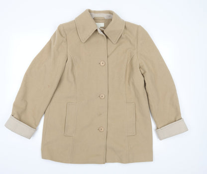 Womens UK Size 14 Marks and Spencer Brown Overcoat