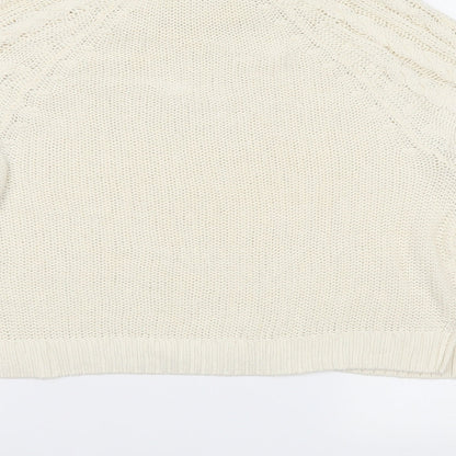 H&M Womens Ivory  Knit Pullover Jumper Size S