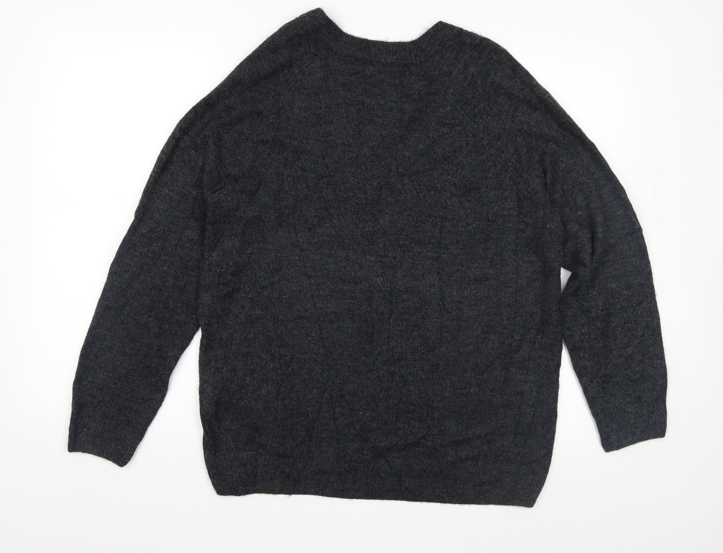 H&M Mens Grey  Knit Pullover Jumper Size S