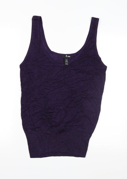 H&M Womens Purple  Knit Pullover Jumper Size M
