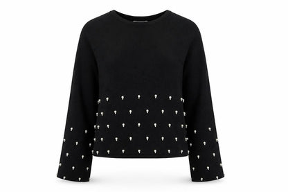 H&M Womens Black  Knit Pullover Jumper Size S