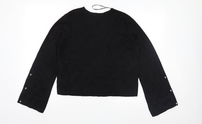 H&M Womens Black  Knit Pullover Jumper Size S