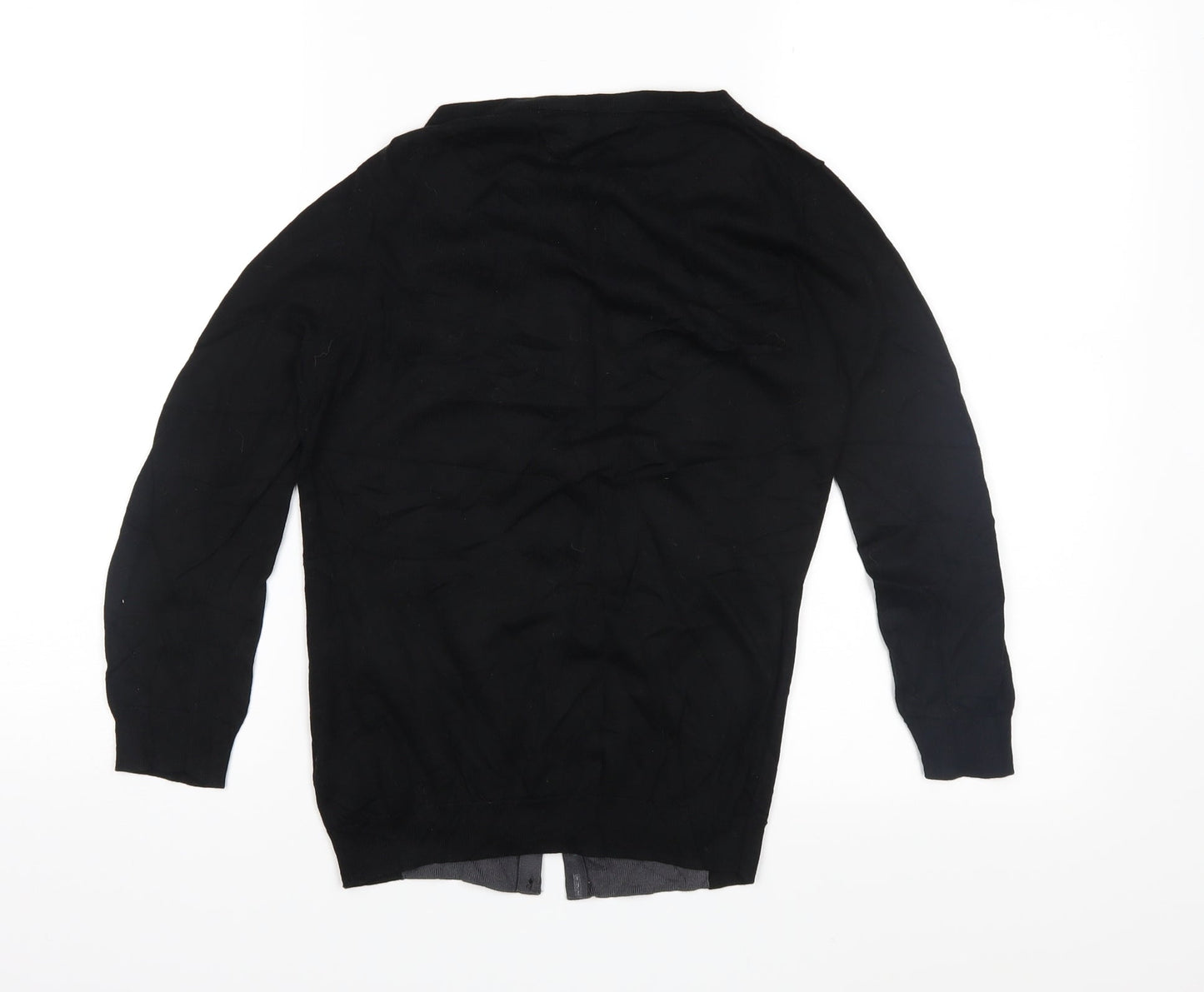 H&M Womens Black  Knit Cardigan Jumper Size XS