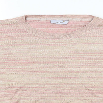 Per Una Womens Pink  Knit Pullover Jumper Size 18