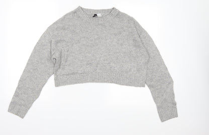 Divided Womens Grey  Knit Pullover Jumper Size M
