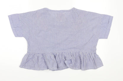 Womens UK Size 10 Boux Avenue Blue Cropped Blouse