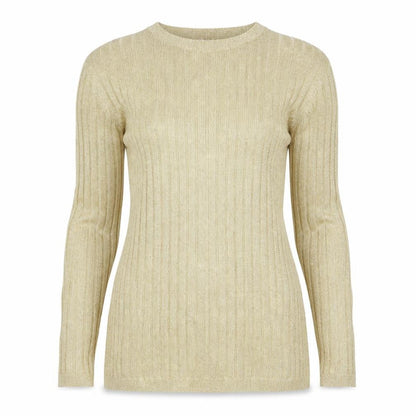 Jumper Womens Gold  Knit Pullover Jumper Size M