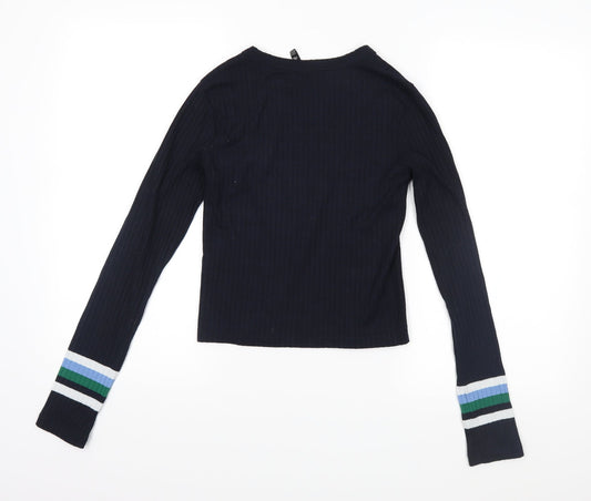 Stradivarius Womens Blue  Knit Pullover Jumper Size M